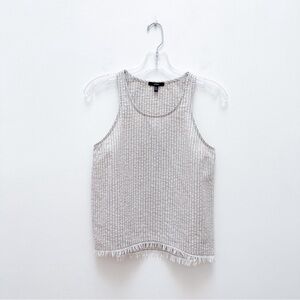DREW Gray Fringe Tank Top